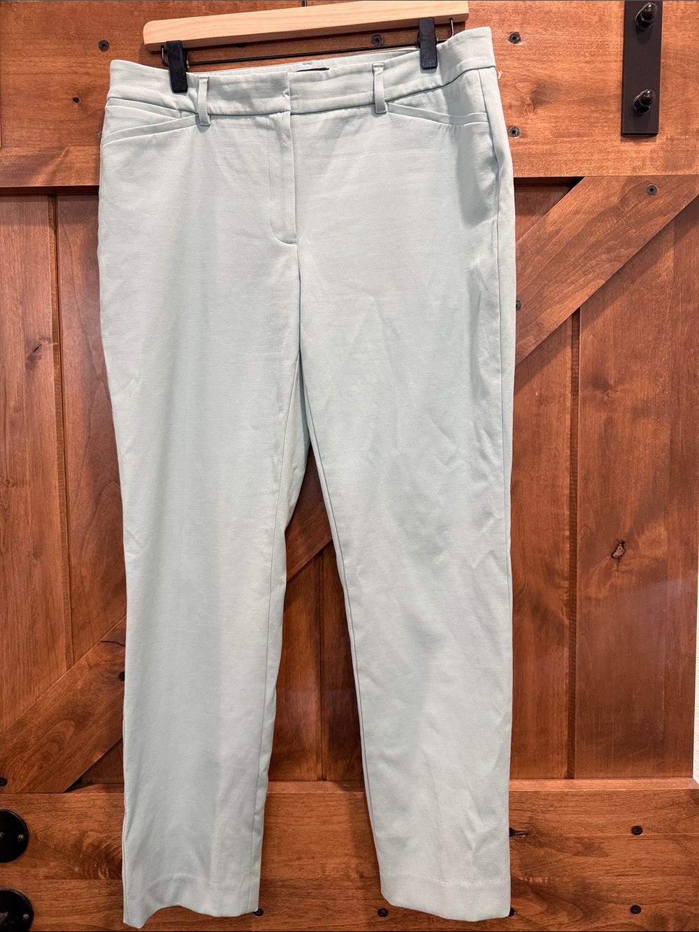 White House Black Market Slim Ankle Pale Mint pants Size 10
